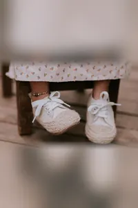 Beyaz Espadril Bebek Ayakkabısı