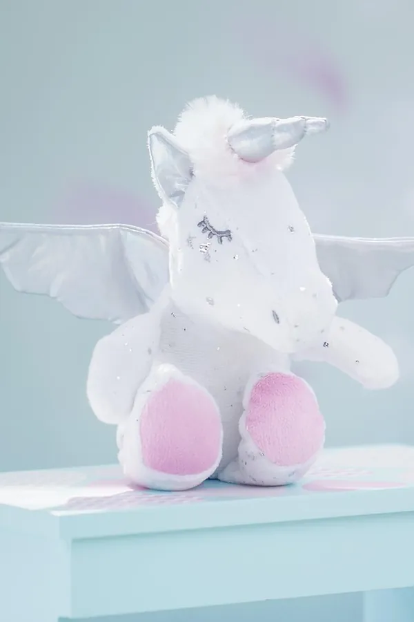 Beyaz Kanatlı Peluş Unicorn