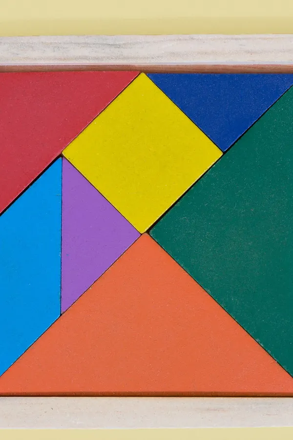 Çok Renkli Ahşap Tangram