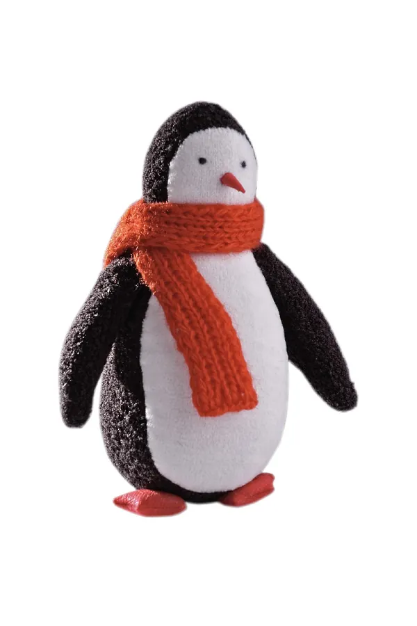 Turuncu Atkılı Peluş Penguen